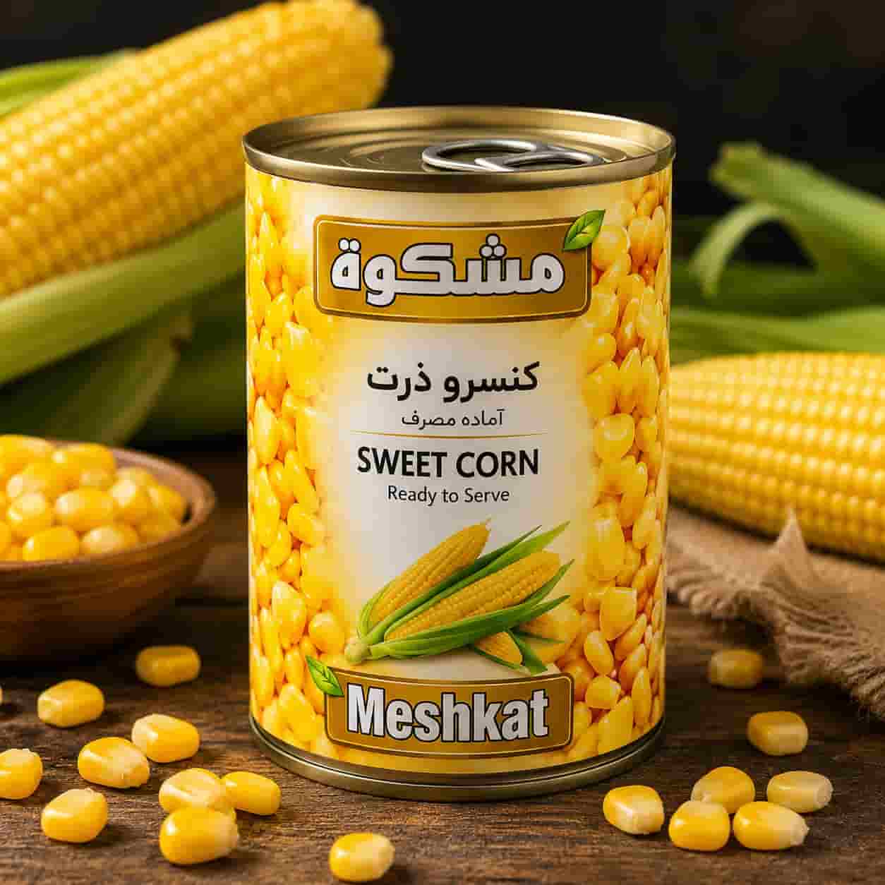 کنسرو ذرت مشکوه با طعم طبیعی و کیفیت مناسب